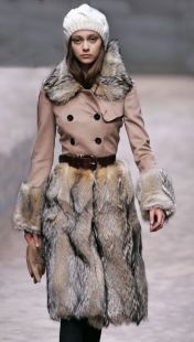 fur coat burberry